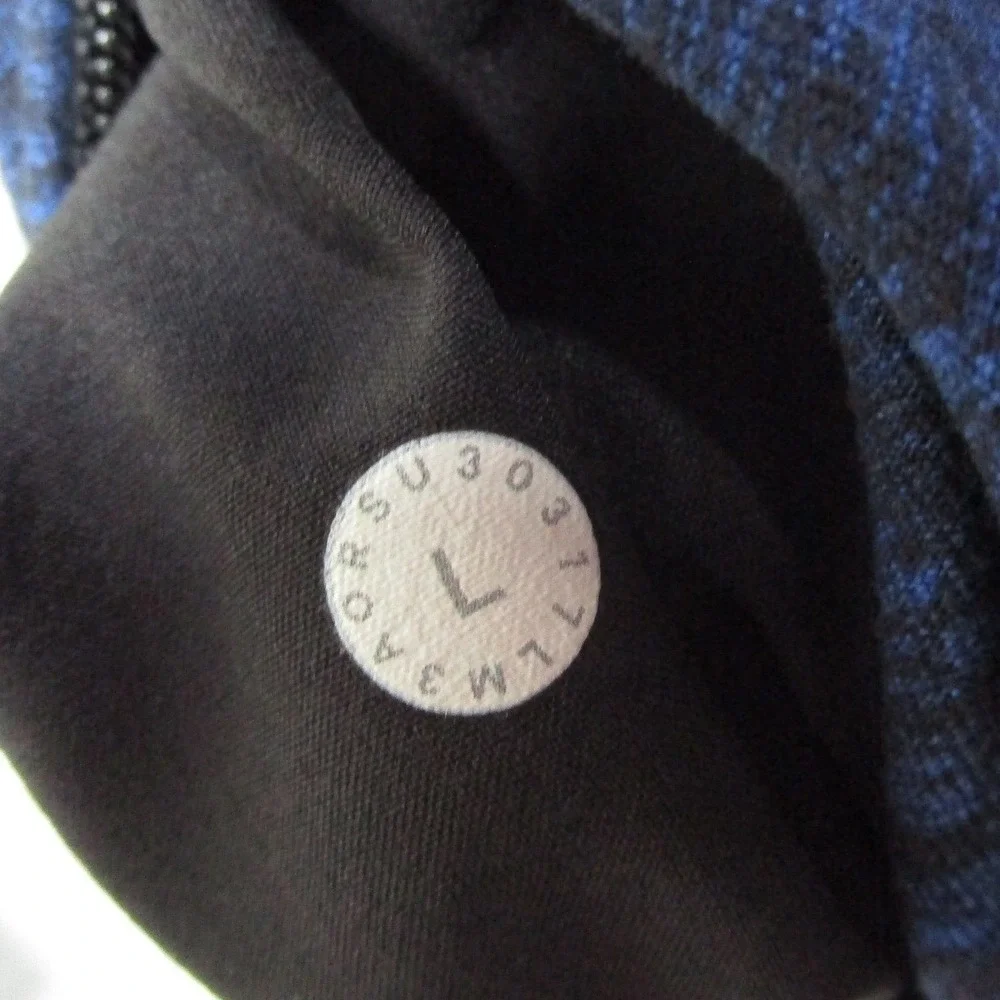 Lululemon Mens Metal Vent Tech 1/2 Zip 2.0 Blue Heathered Pullover Large